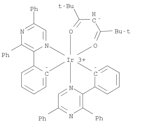Iridium,bis[2-(3,5-diphenyl-2-pyrazinyl-κN1)phenyl-κC](2,2,6,6-tetramethyl-3,5-heptanedionato-κO3,κO5)-
